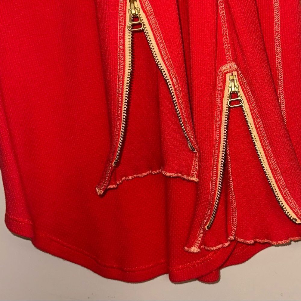 Free People Thermal Vibrant Red Long Sleeve Top - Picture 6 of 6